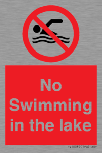 No Swimming in the lake